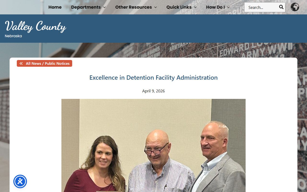 Valley County Jail capacity article for Loup County inmate population